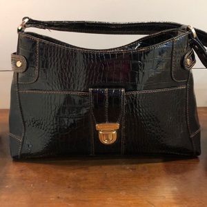 - - Liz Claiborne Black Patent Leather Purse